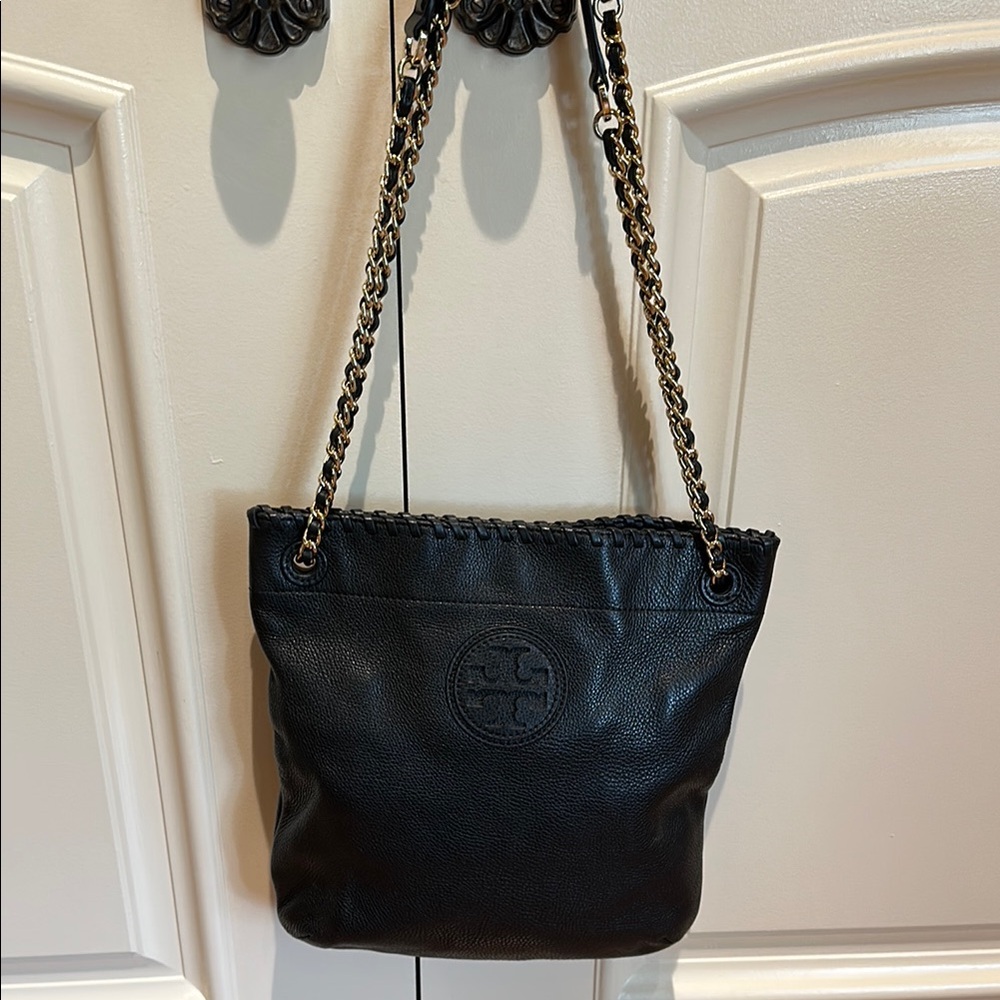 Tory Burch Black Shoulder Bag with Chain Strap